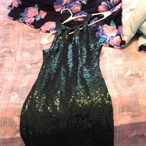 Green Windsor mini dress